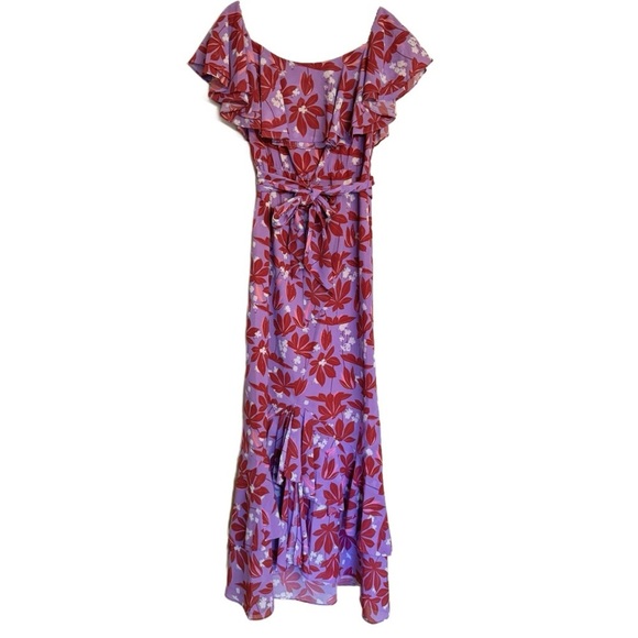Sachin + Babi Dresses & Skirts - SACHIN & BABI Dillard's Elizabeth Dress Off Shoulder Floral Summer Lavender Sz 4
